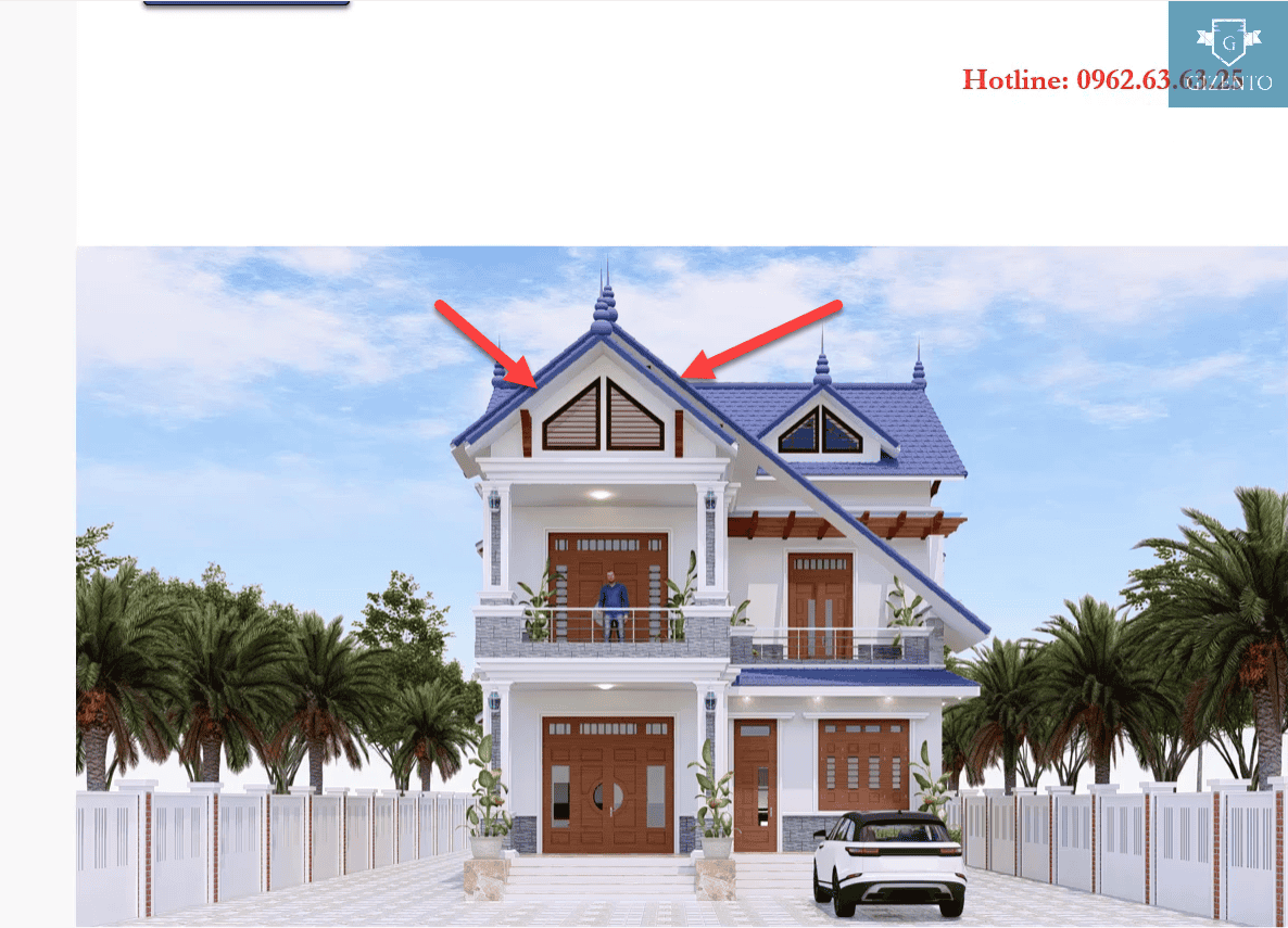 Lập ngói úp nóc cho công trình biệt thự hiện đại 2