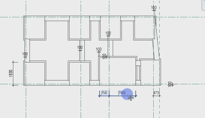 Các thông số từ bản vẽ được sử dụng để lên phương án giằng móng trong revit