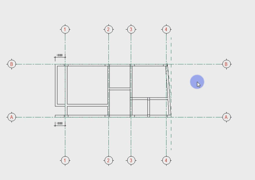 Tiến hành dựng khung kết cấu tầng 2-3 trong Revit