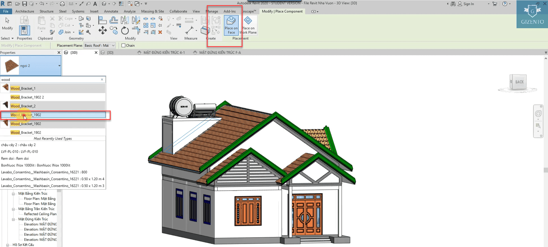 Lệnh CM giúp dựng con sơn trong Revit nhanh chóng