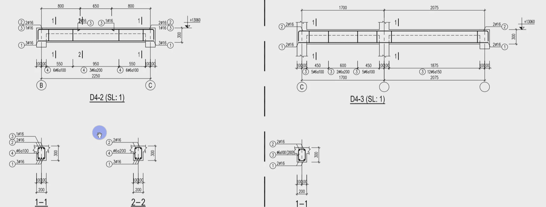 Triển khai thép dầm D4-7, D4-8 nhà phố bằng tool bim speed