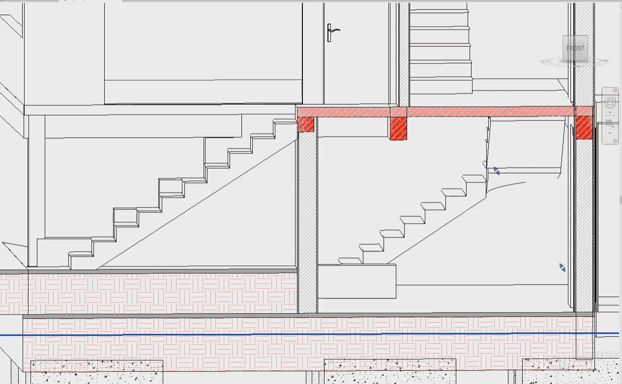 Các bước triển khai chi tiết thép thang bộ 1 nhà phố trong Revit