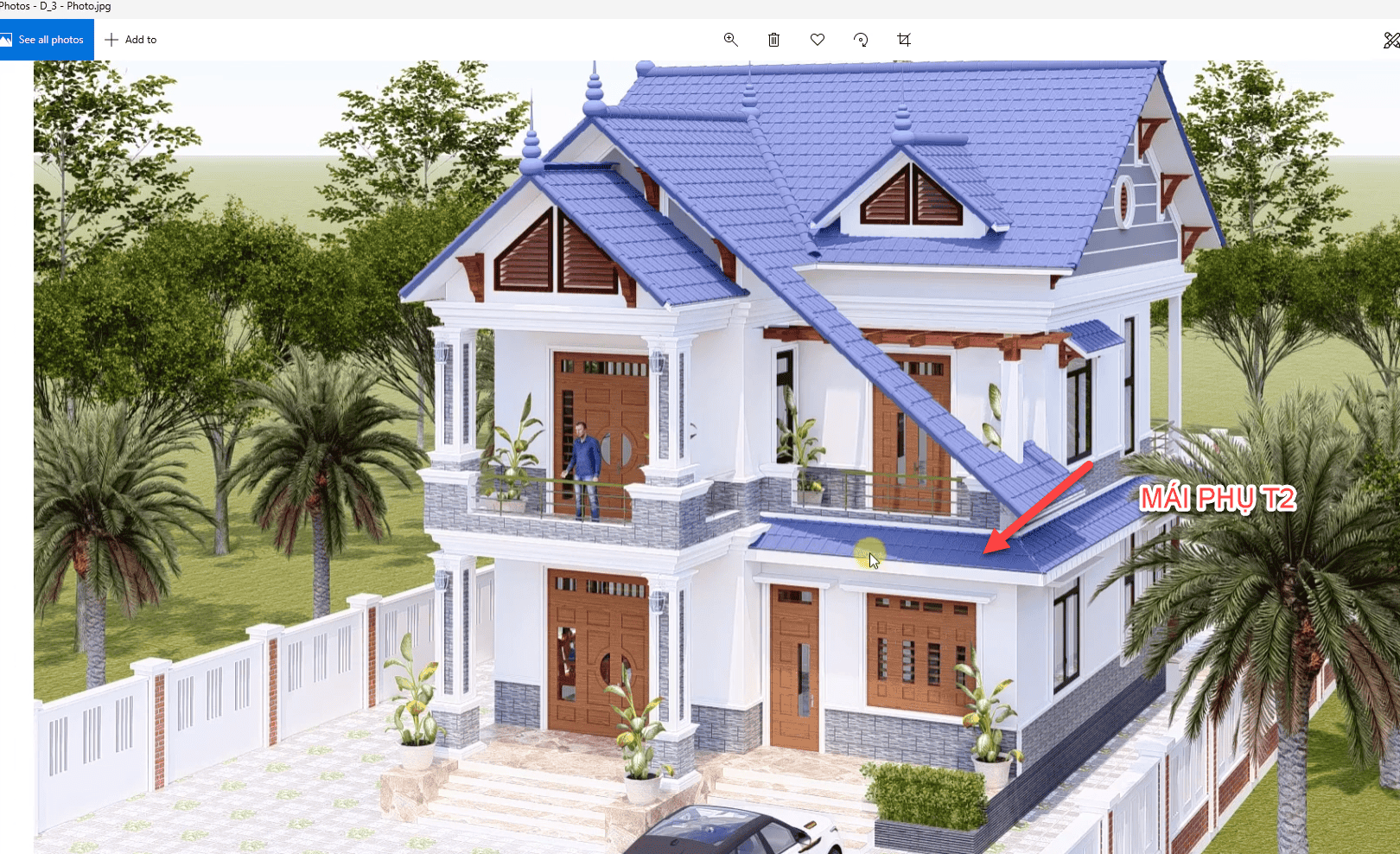dựng mái phụ cho công trình biệt thự hiện đại bằng phần mềm Revit