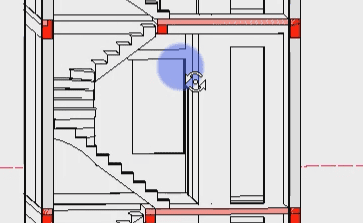 Các bước triển khai chi tiết thép thang bộ 3 nhà phố trong Revit